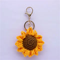 Knitted Sunflower Key & Bag Charm